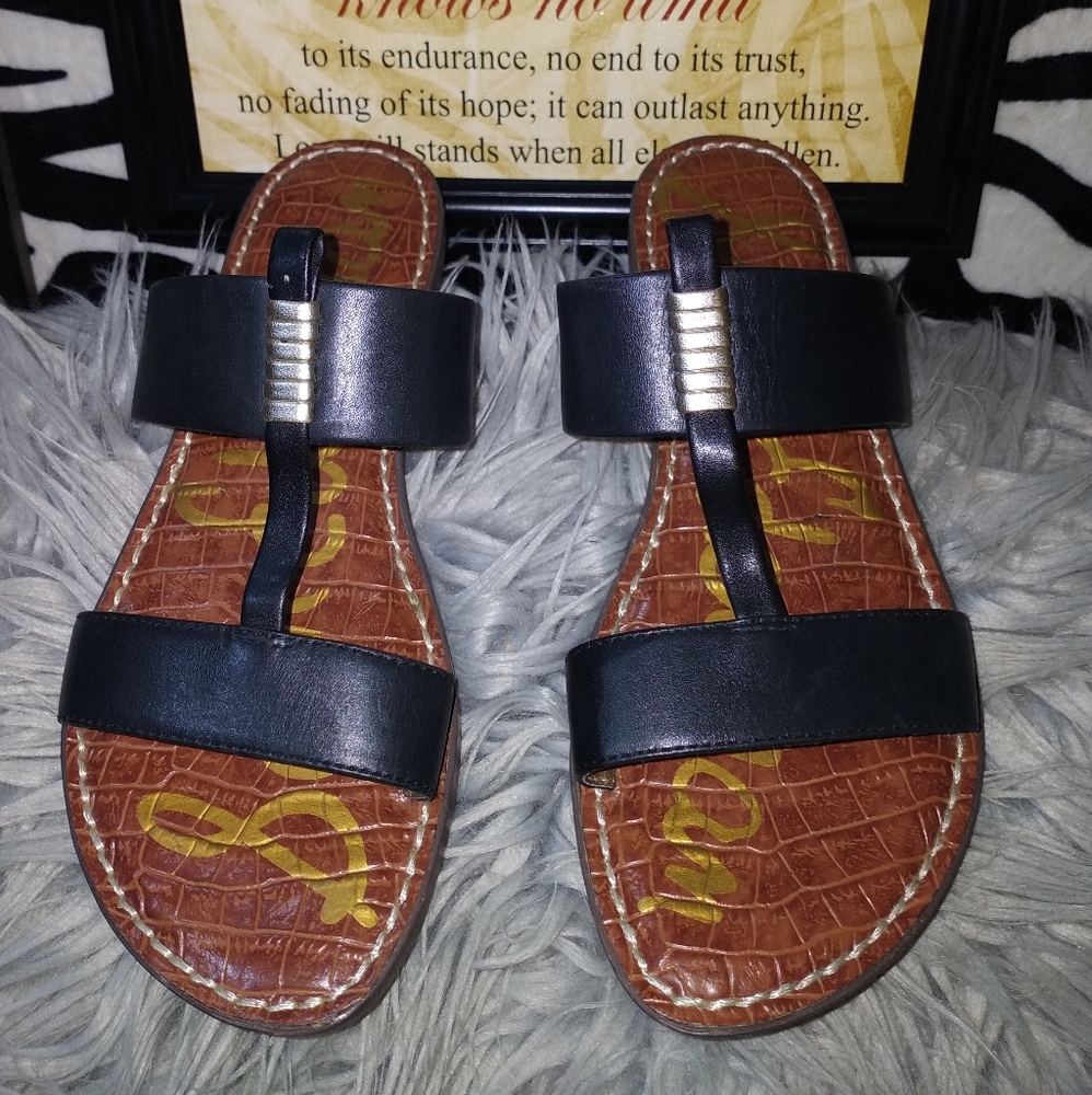Original Sam Edelman Black and Brown Sandals